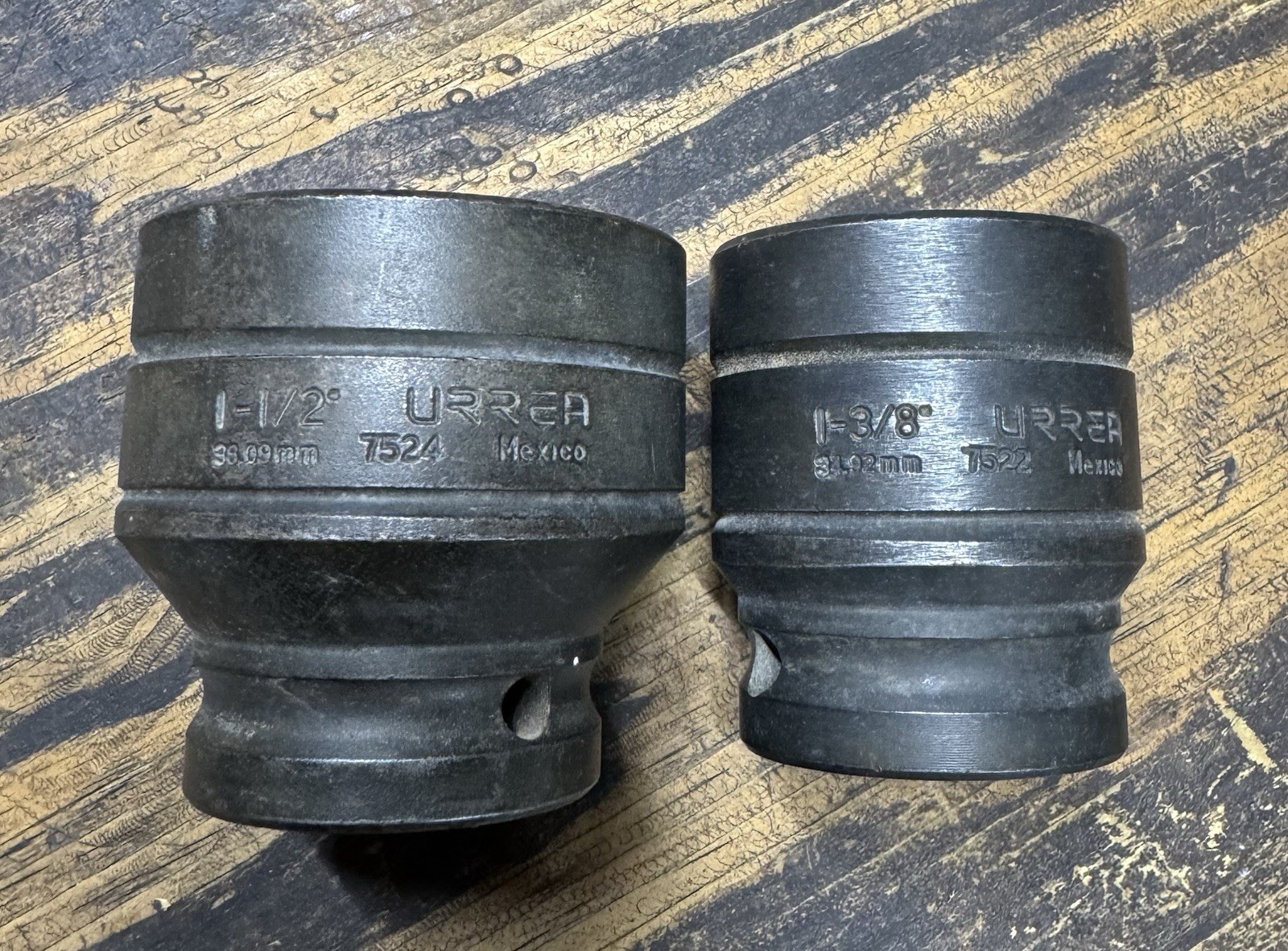 URREA 6-point 3/4 Drive Impact Sockets- 1-1/2” and 1-3/8” (7522, 7524)
