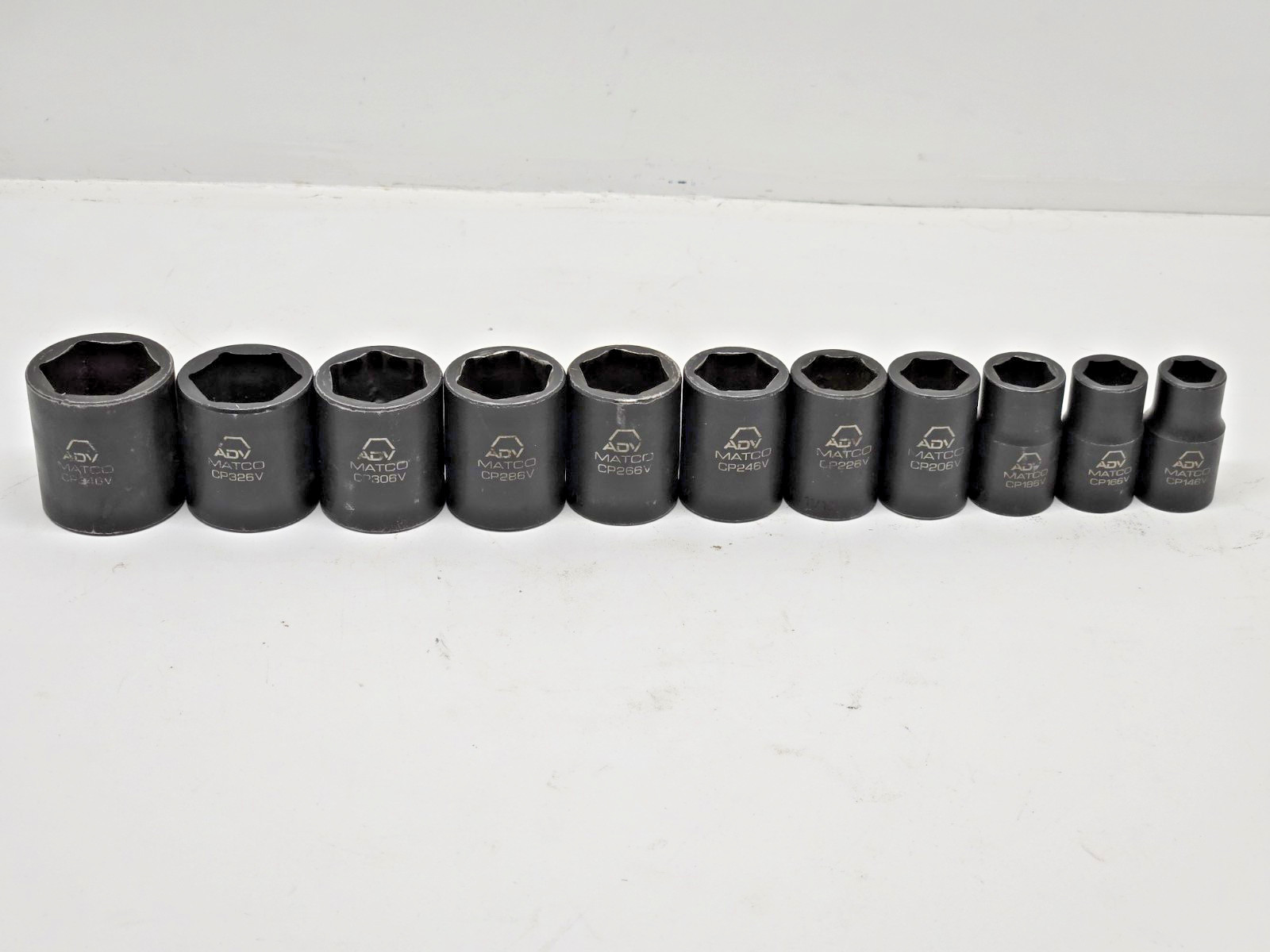 MATCO ADV 11pc. 1/2″ Dr SAE 6 Pt Shallow Impact Socket Set