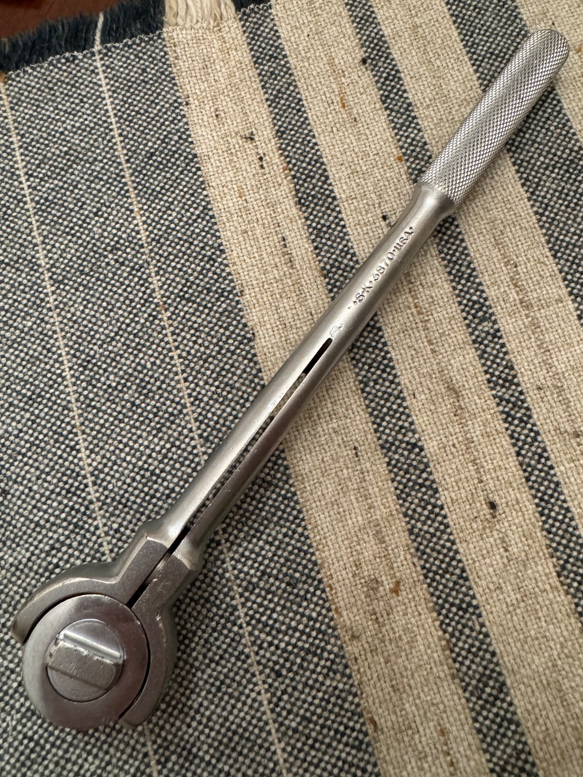 S-K Tools 3870 Roto-Ratchet 3/8” Drive Swivel Head Ratchet USA Vintage