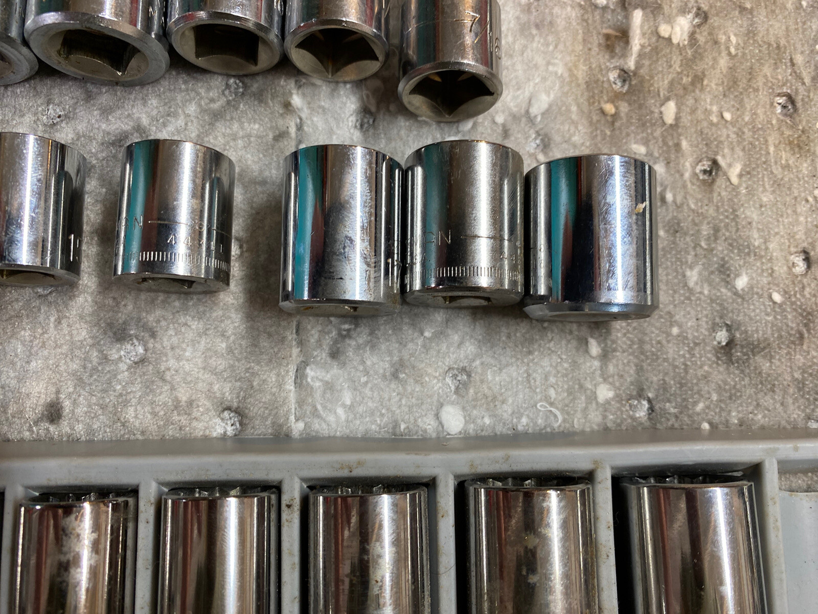 Craftsman Socket Lot 50+ Pcs SAE Metric Sizes 3/8 And 1/2 Drive Made In USA