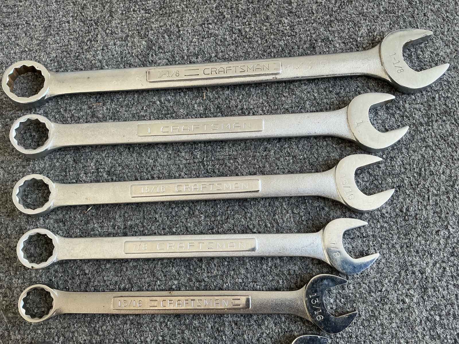 VTG Craftsman USA Various «V’s» 14 Pc SAE Combination Wrench Set 5/16” to 1-1/8”