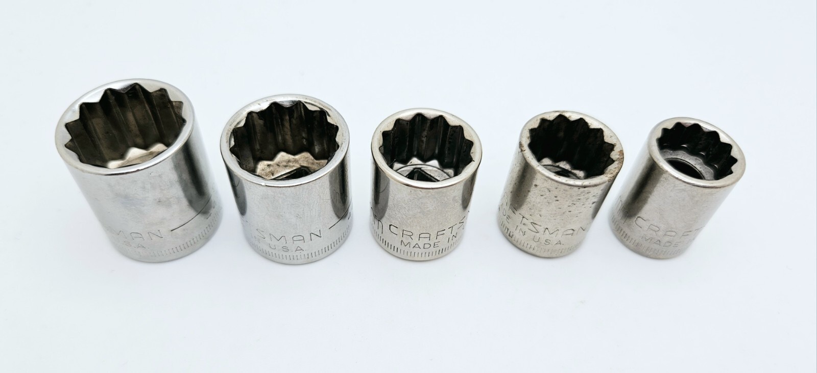 CRAFTSMAN G Series 3/8” Drive 12 Point Metric Sockets 18mm 17mm 15mm 14mm 13mm