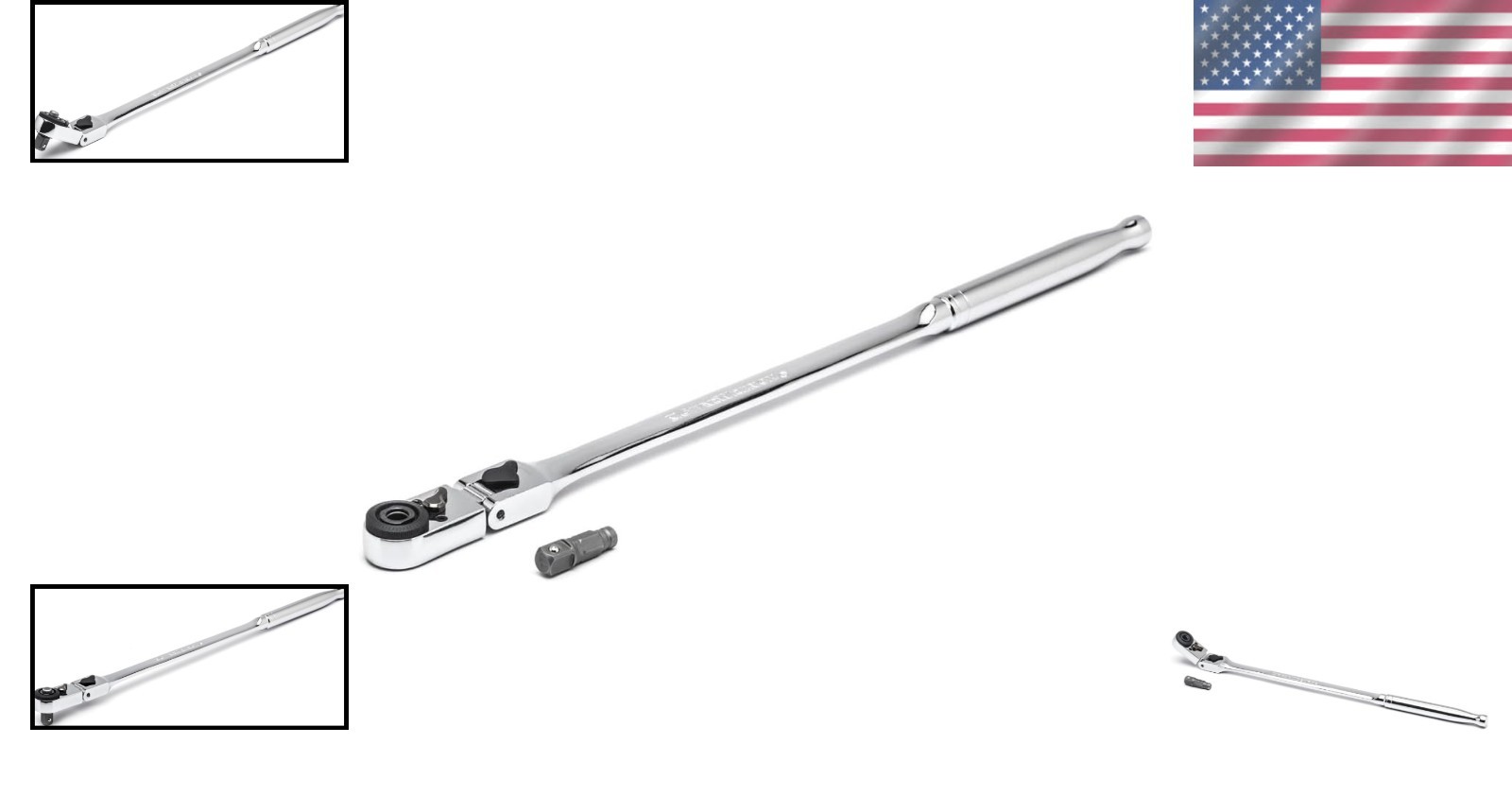 12″ Flex Slim Head Ratchet, 72-Tooth Quick Release