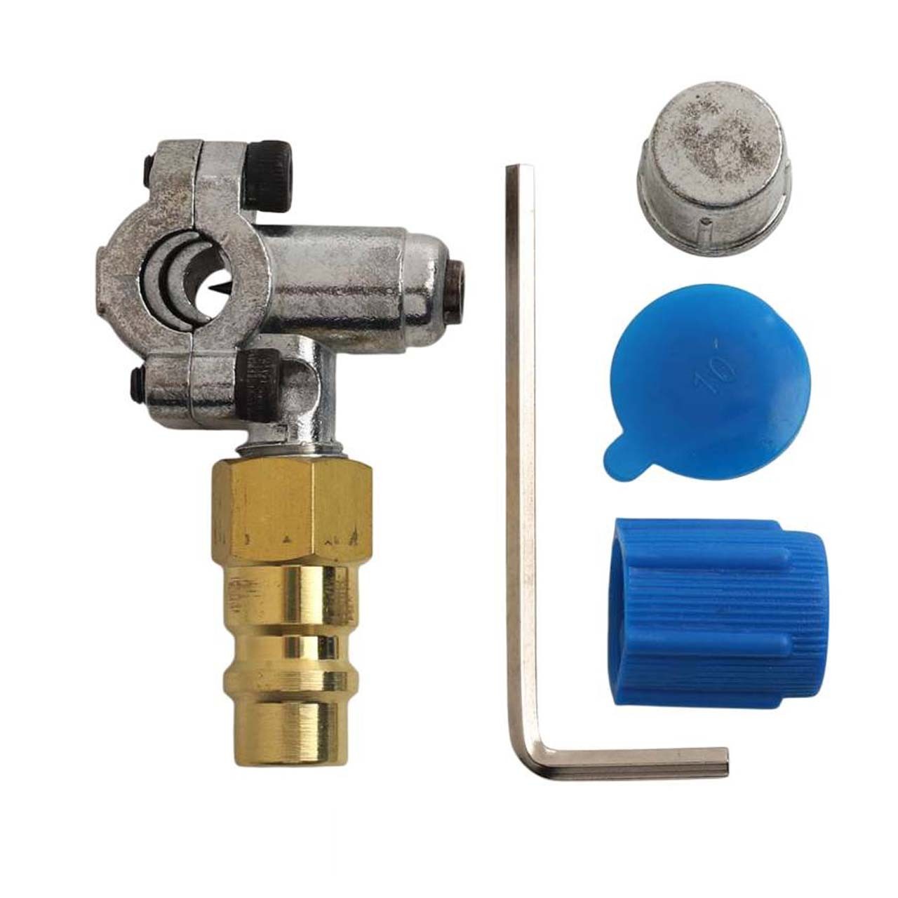AC Retrofit Valve Piercing Tap Kit for R12 R22 R134A Compatible Systems