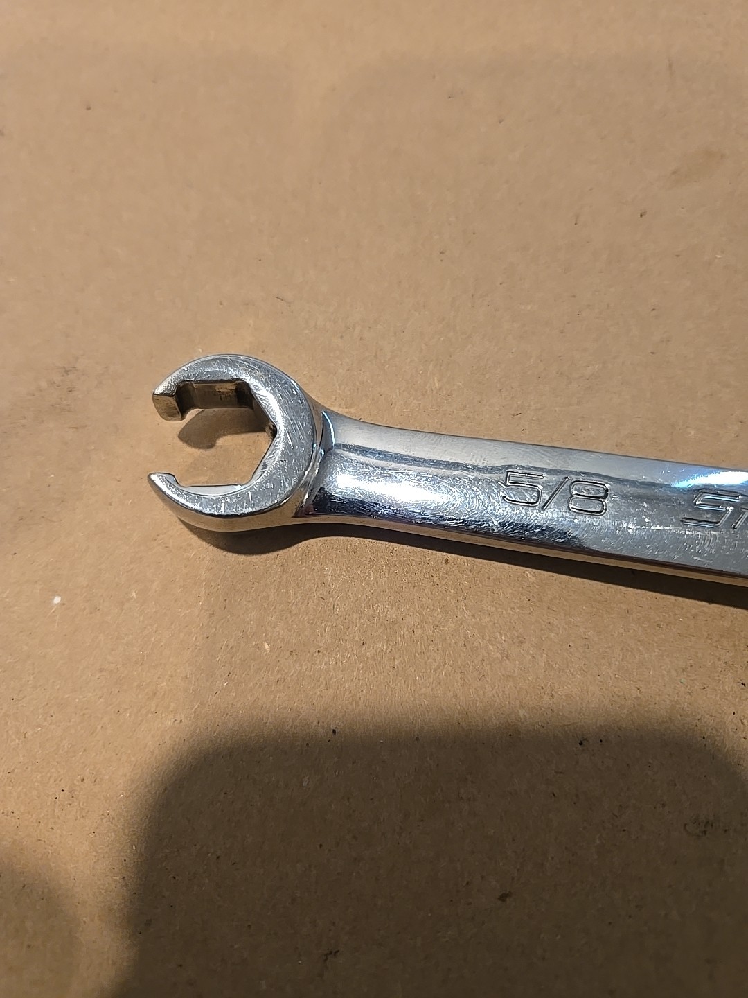 Snap On 5/8″-11/16″ 6PT SAE Chrome Flare Nut End Wrench USA RXFS2022B