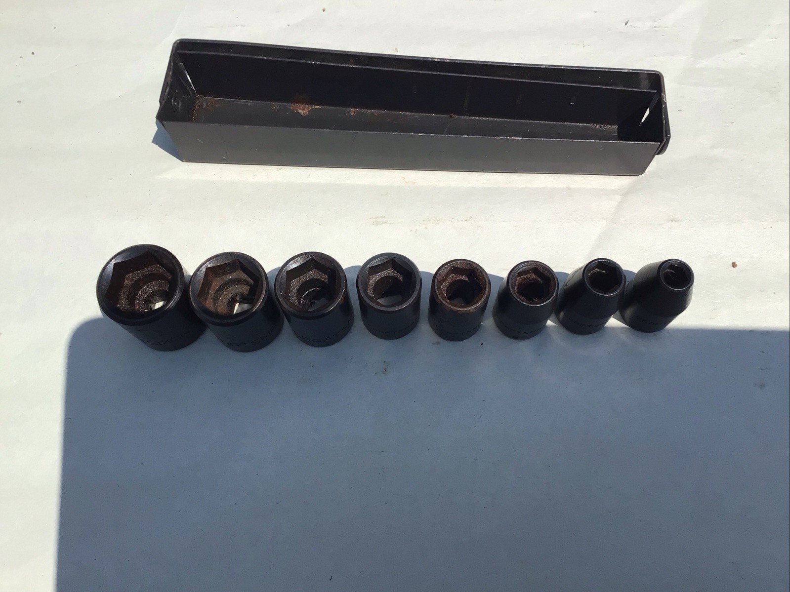 Craftsman 3/8” Drive 8 Pc 6pt Impact Socket Set 1/4”-11/16” With Carrier