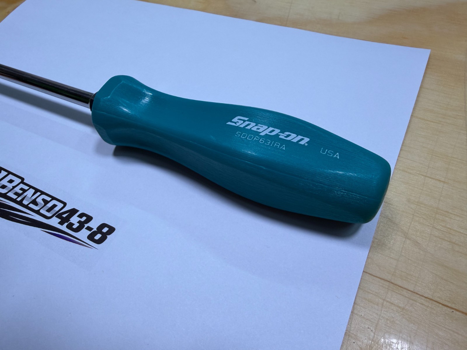 Snap-on Tools USA NEW RARE TEAL #3 Phillips Hard Handle Screwdriver SDDP63IRATL
