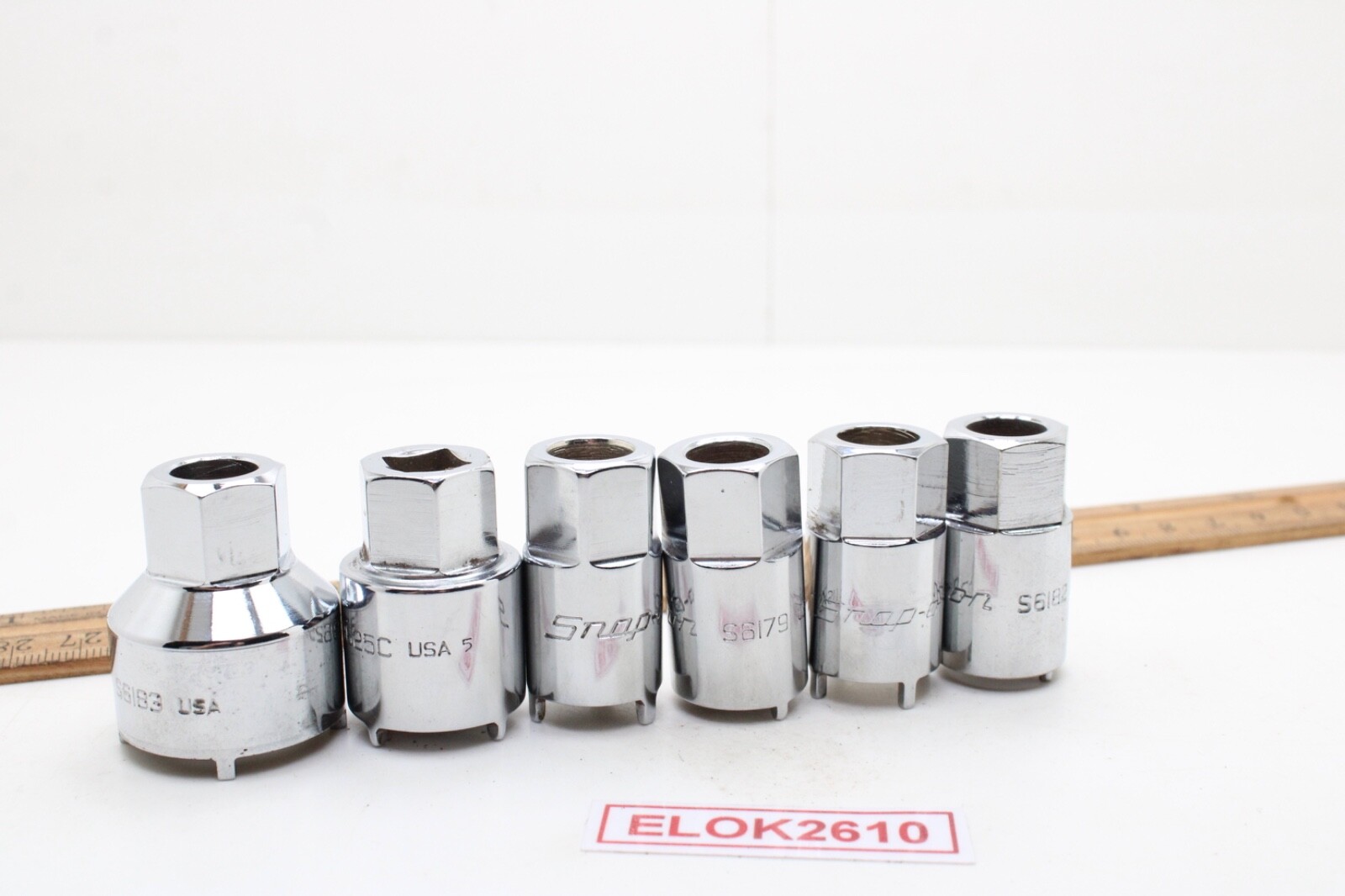 Snap on RARE 2006ANT 6-Piece Chrome Vehicle Antenna Nut Socket Set USA