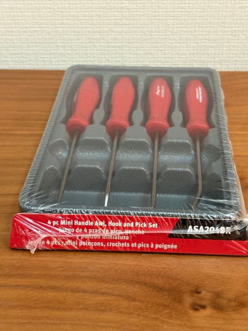 SNAP-ON TOOLS Mini Pick Tool 4-Piece Set ASA204BR Red