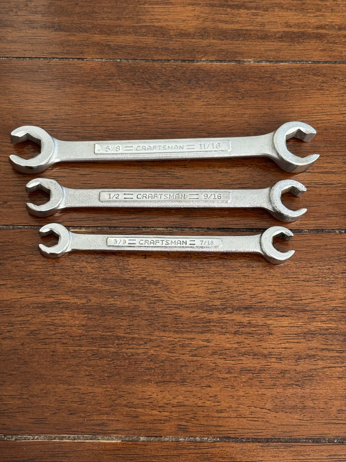 Craftsman Open Ended Flare Nut Wrenches – Lot of 3