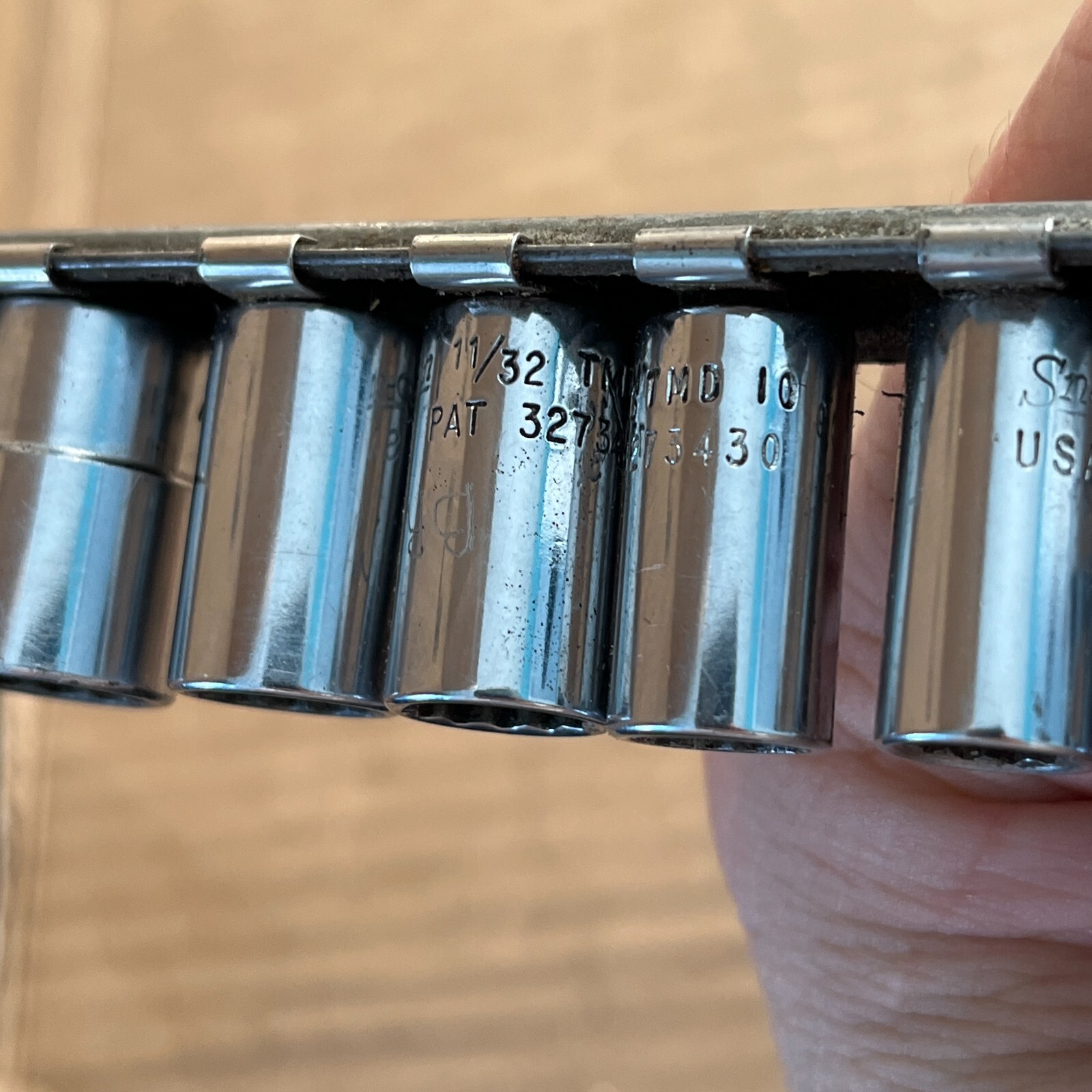 Snap On 1/4″ Drive SAE 6 Pt Socket Set 10 pc TMD6,7,8,9,10,11,12,14,16,18 9/16″