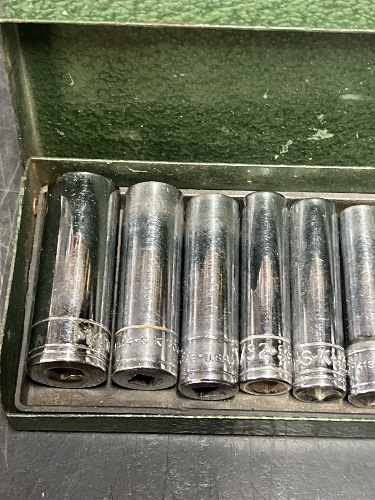 SK Tools 2 Incomplete 1/4” Drive Socket Sets W/ Ratchets & Metal Cases USA Made