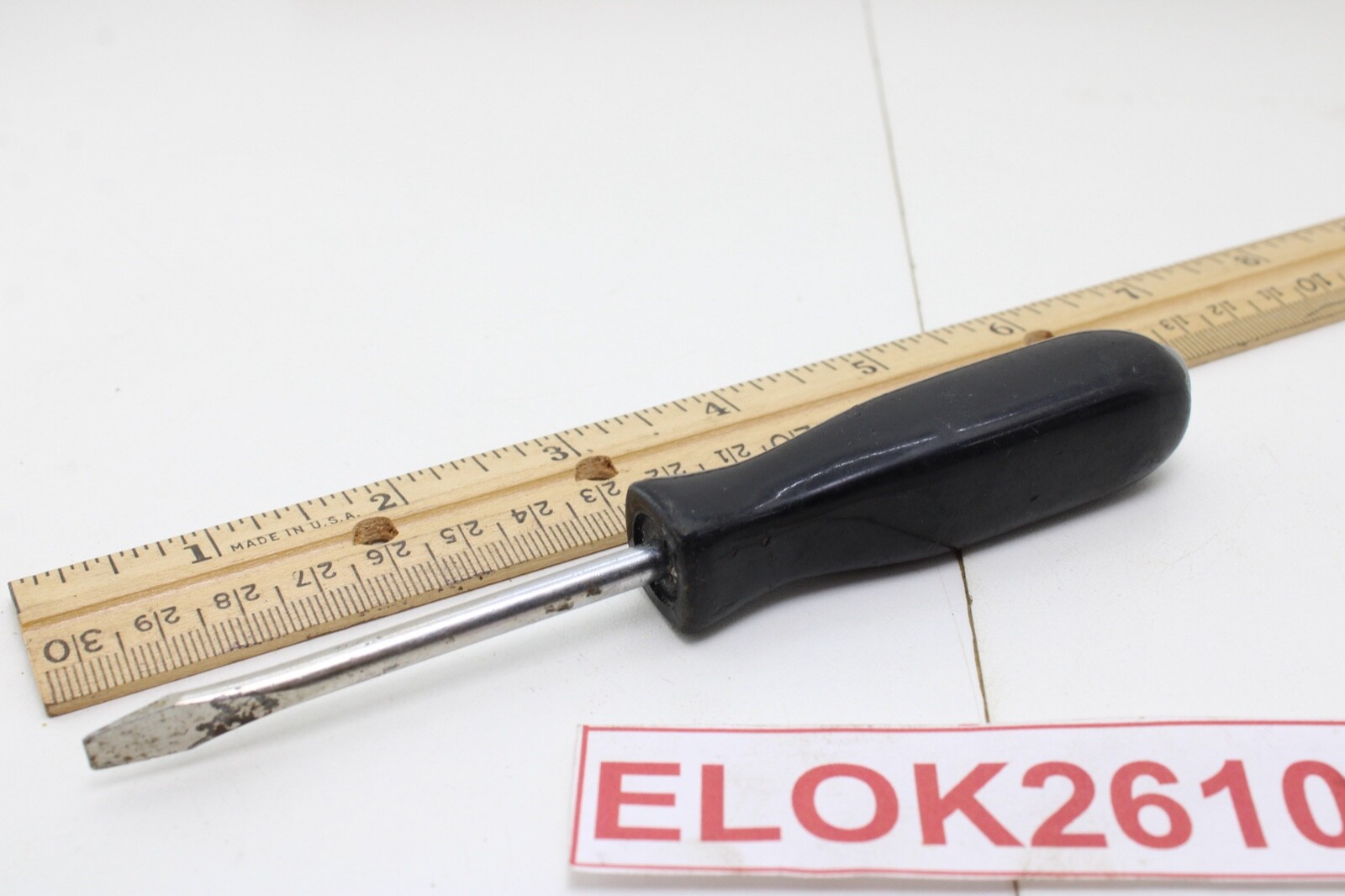 Unbranded 2″ x 3/16″ Black Hard Handle Flat Screwdriver USA