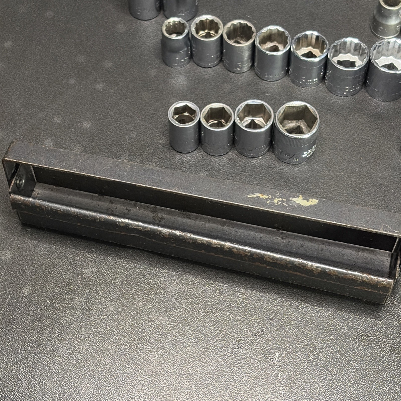 58 Craftsman USA One China Metric Socket And Metal Holder Short Mid &Deep 9-22mm