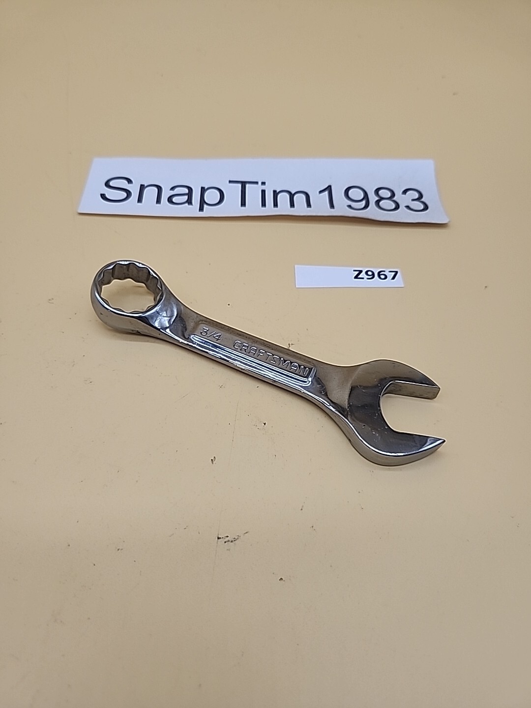 Craftsman Tools -VV-44109 12 Pt 3/4 Stubby Combination Wrench USA