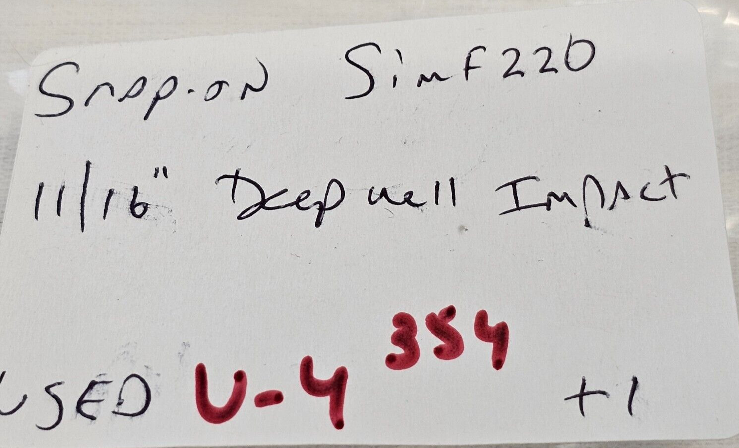 Snap-on Deep Well Impact Socket Sae 3/8″ Drive 6 Point 11/16″ SIMF220 USA