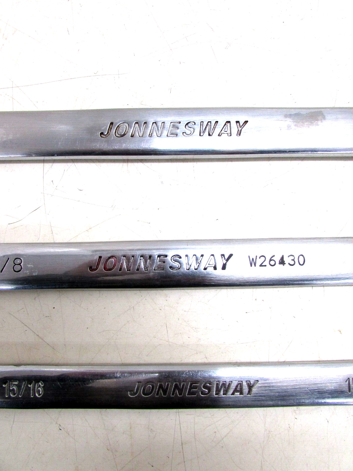 JONNESWAY TOOLS COMBINATION WRENCH LOT, 12-POINT, 15/16″, 1-1/8″ & 1-1/4″