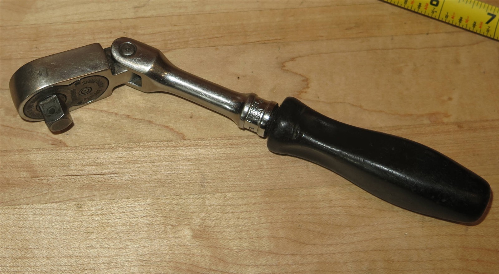 Snap-On F735B Flex-Head 3/8″-Drive Ratchet with Black Handle – READ!