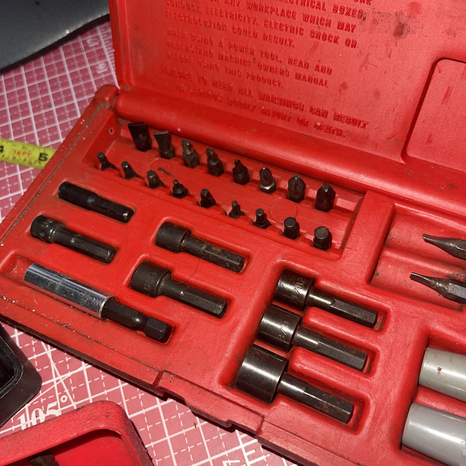 Craftsman USA Power Screwdriver Nutdriver Set Lot 43373 Metric SAE 25654 Vintage