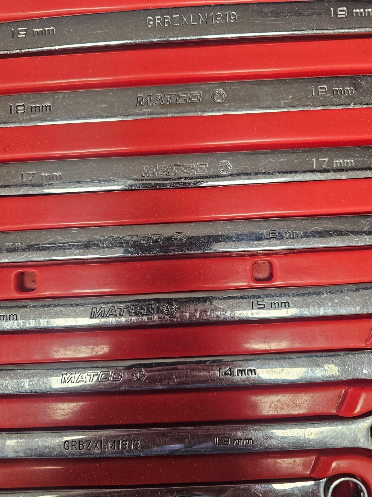 Matco GRBZXLM 10pc Extra Long 10mm-19mm Ratcheting Set