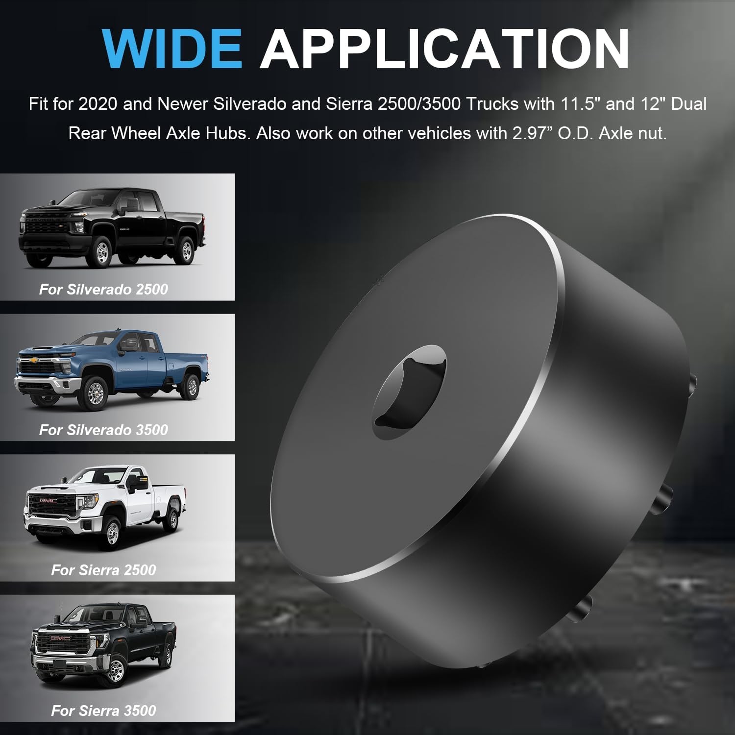 31510 9 Pin Axle Nut Socket For GM 2020+ Silverado and Sierra 2500/3500 Trucks
