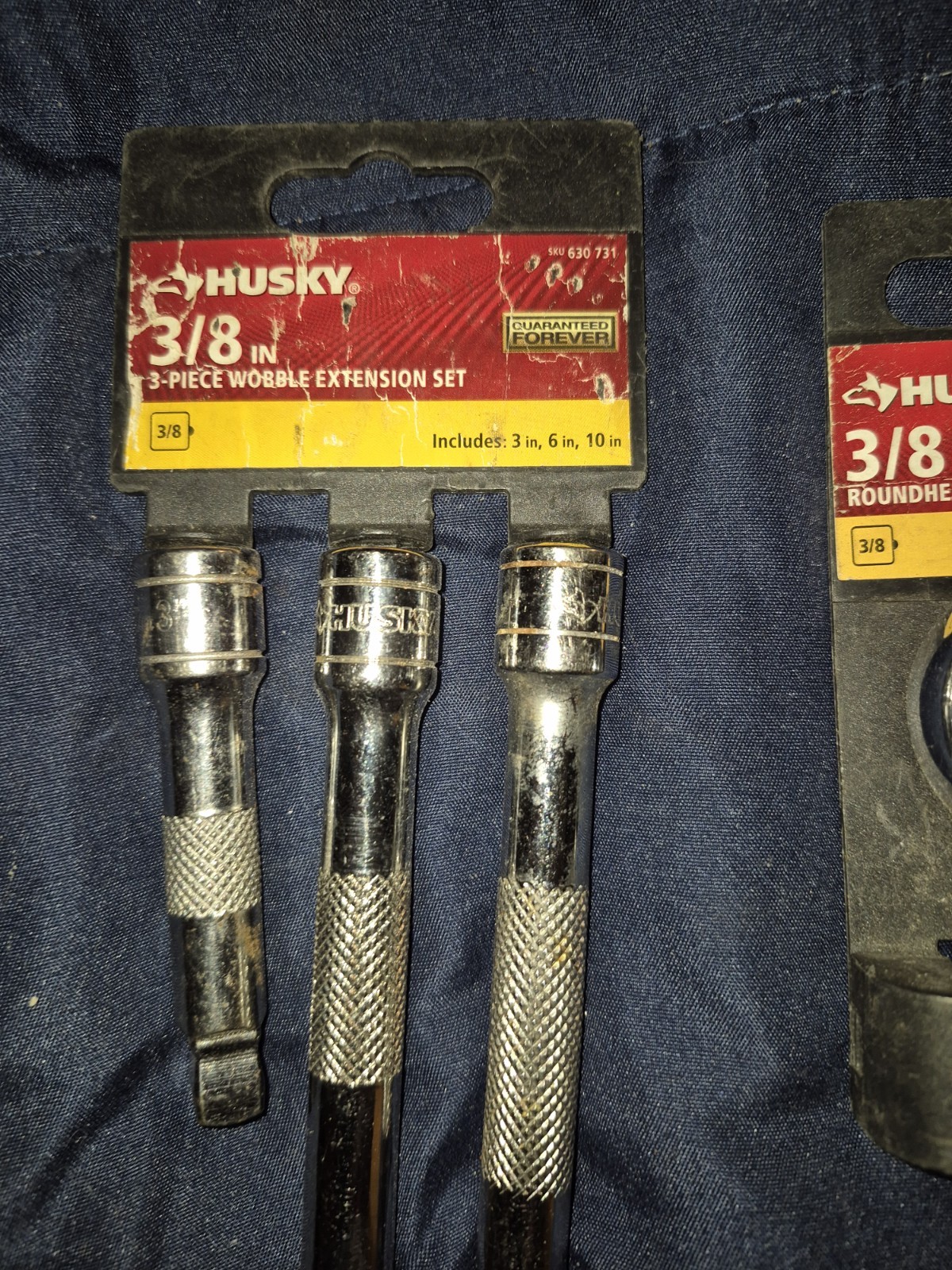 Husky 3/8″ Drive Wobble Extension Set 3-Pcs INC: 3″,6″,10″ &Husky Ratchet 3/8″