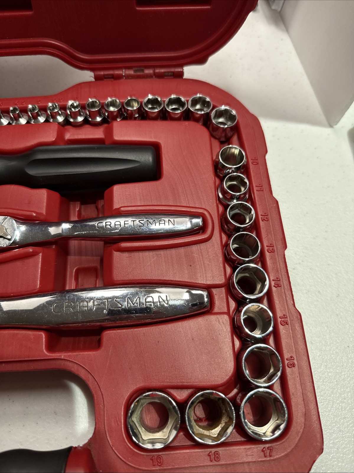 Sears CRAFTSMAN 51 Piece Max Axess Pass Thru Mechanic’s Tool Set 29309 COMPLETE
