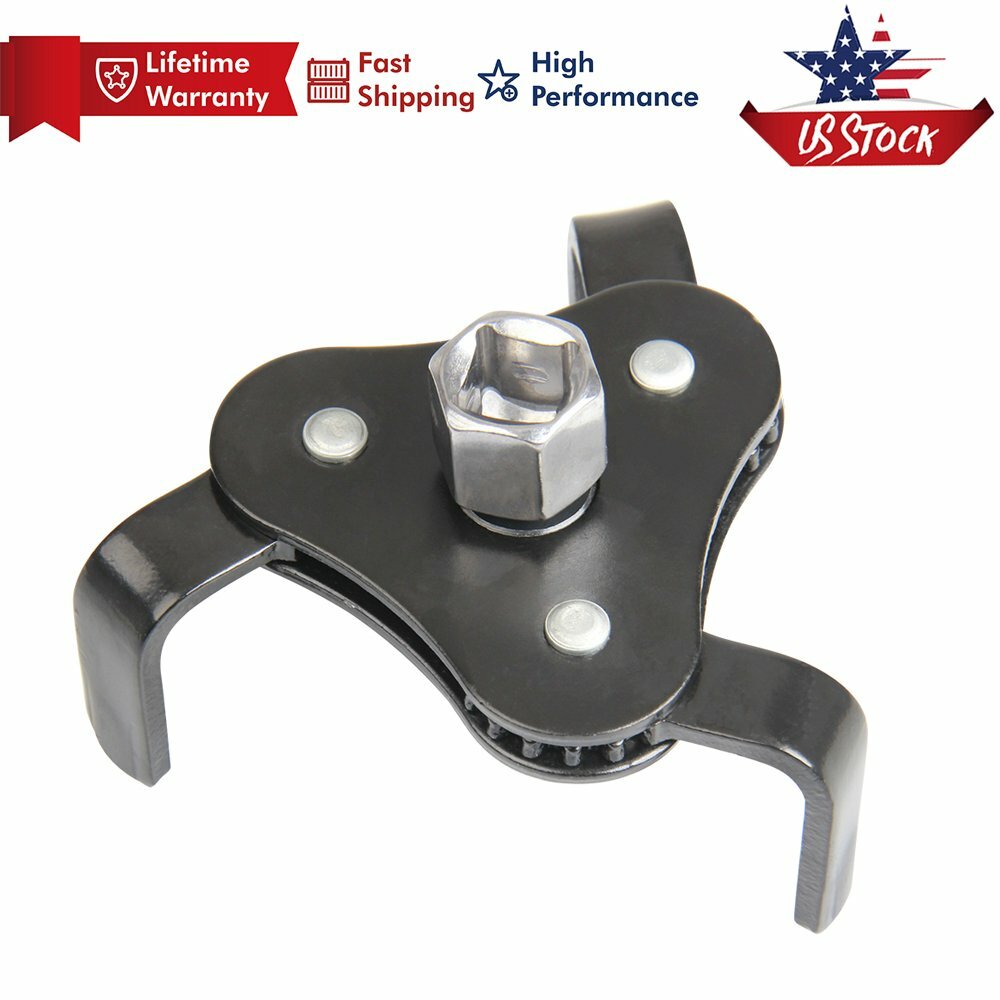 UNIVERSAL TWO WAY OIL FILTER WRENCH REMOVAL TOOL ADJUSTABLE HEAVY DUTY 3 JAW US