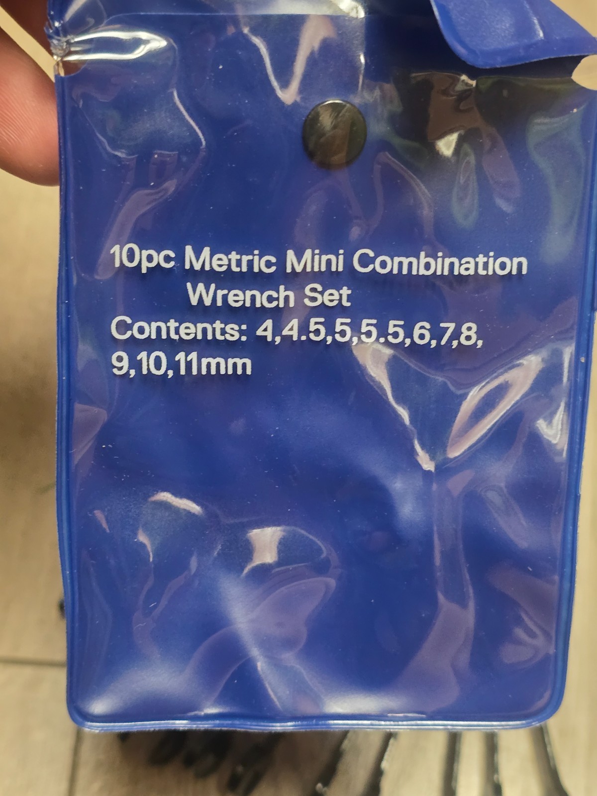 10pc Metric Midget / Mini Black Combination Wrench Set 4mm to 11mm