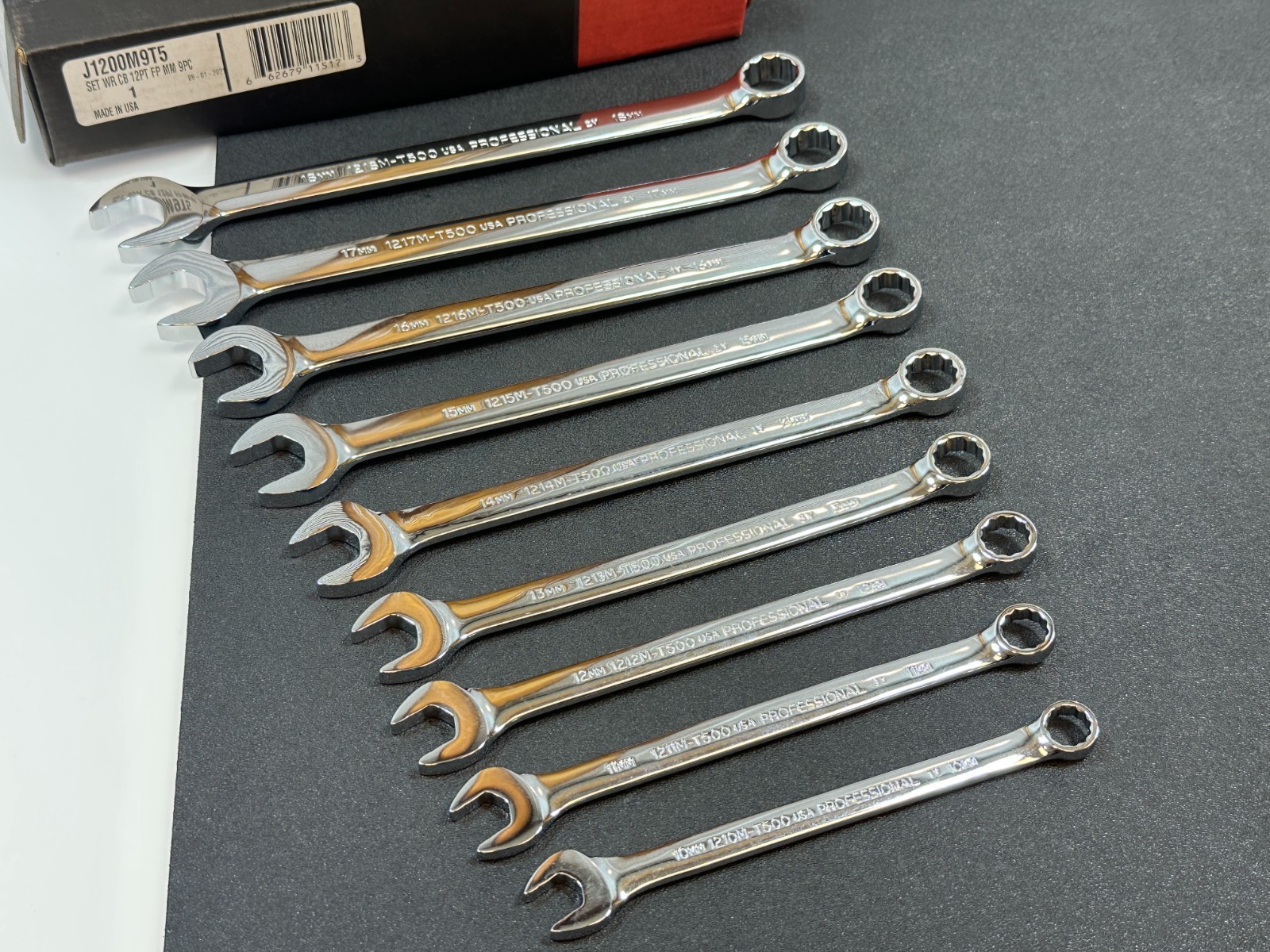 NEW PROTO Professional USA 9pc Metric 10mm-18mm ANTI-SLIP Combination Wrench Set