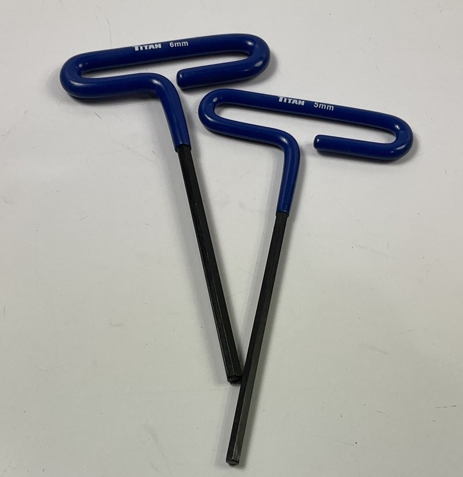 Titan 12769 6-Piece 2 To 6 Mm Metric Dipped Loop T-Handle Hex Key Set