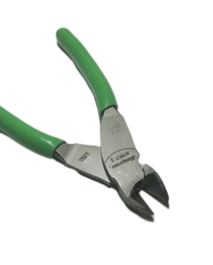 Snap-on Tools USA NEW 7″ Diagonal Cutter Soft Grip GREEN 87BCF