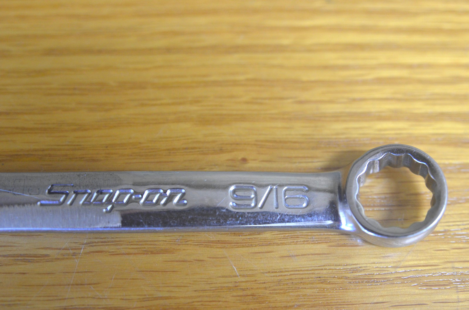 Snap On Combination 12 Point Chrome Wrench 9/16 OEX180B (1-C)