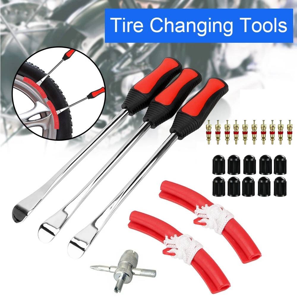 Steel Tire Spoon Lever Iron Kit Professional Motorcycle Tire Changing Tool Set