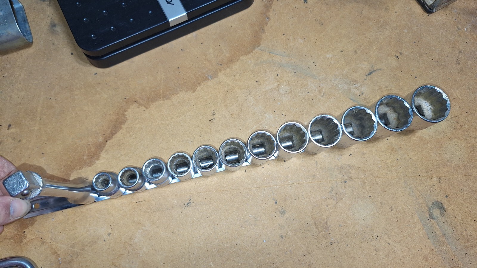 Wright Tools USA 15 Piece 1/2 Drive Ratchet Socket Set N71 N16 N12 7/16 To 1-1/8