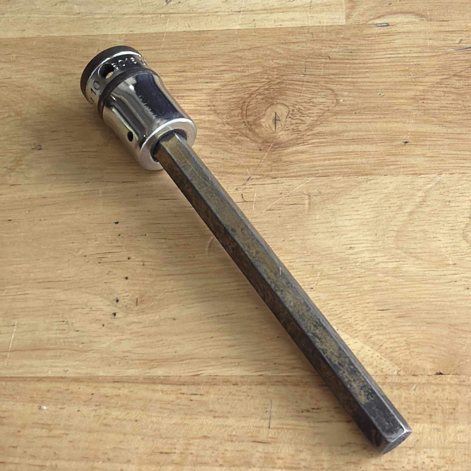 Snap On Tools 10mm Long Hex Bit Driver Socket 1/2″ Drive S6018 Vtg USA