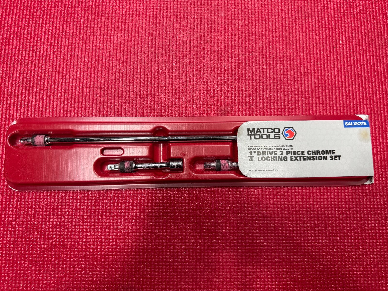 Matco 1/4″ Drive 3-Pc Locking Chrome Extension Set SALXK3TA