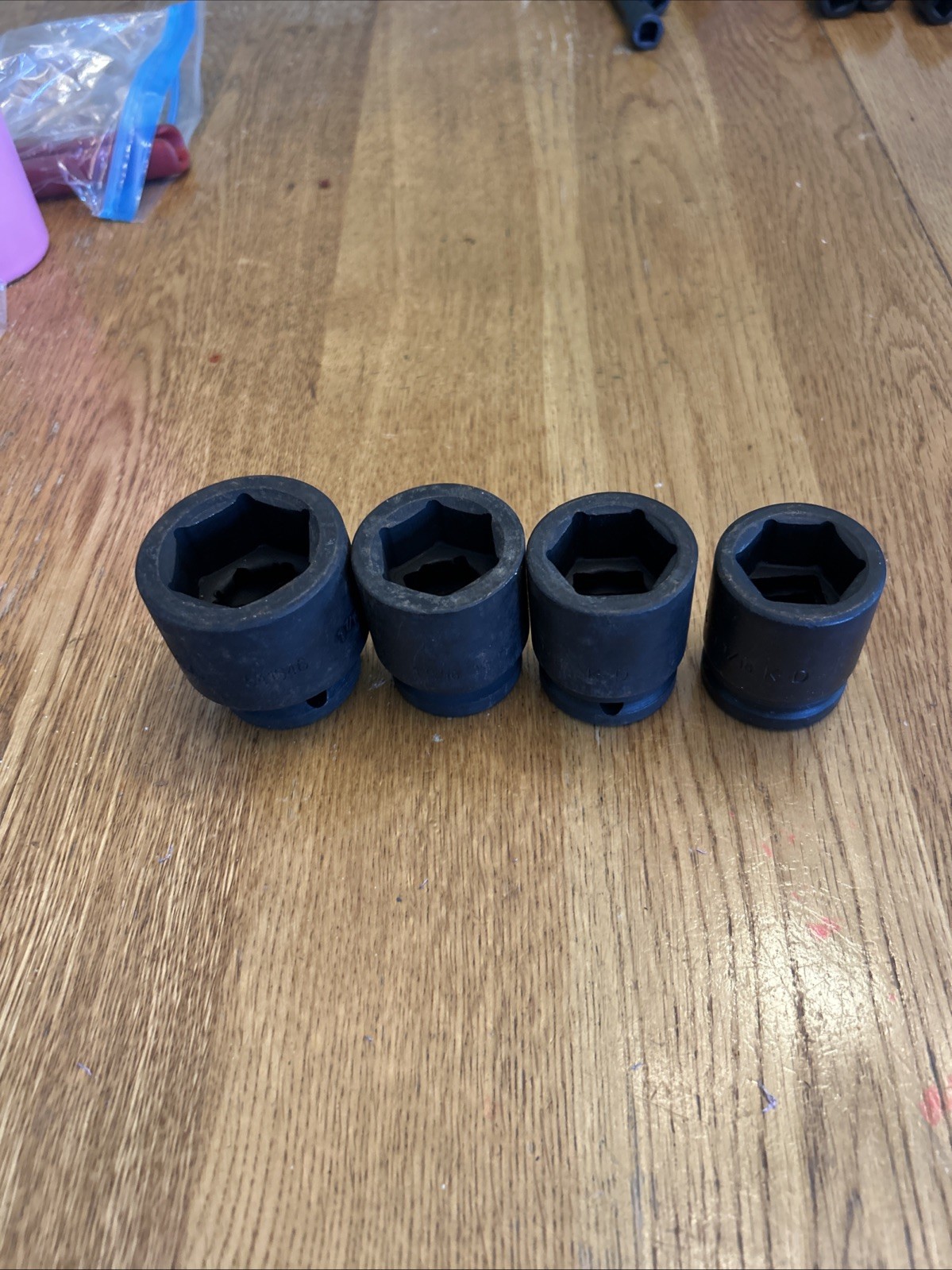 K-D Tools – Lot Of 4 Heavy Duty 3/4” Drive Impact Sockets,6 Point Sockets USA