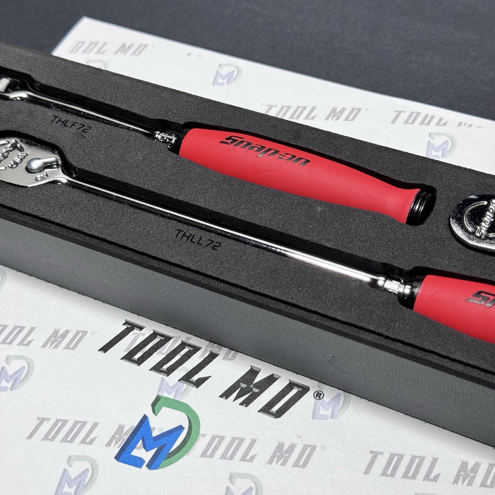 Snap-on Tools USA NEW REVERSE RED Compact 3pc 3/8″ Drive Ratchet Set 103RT05F