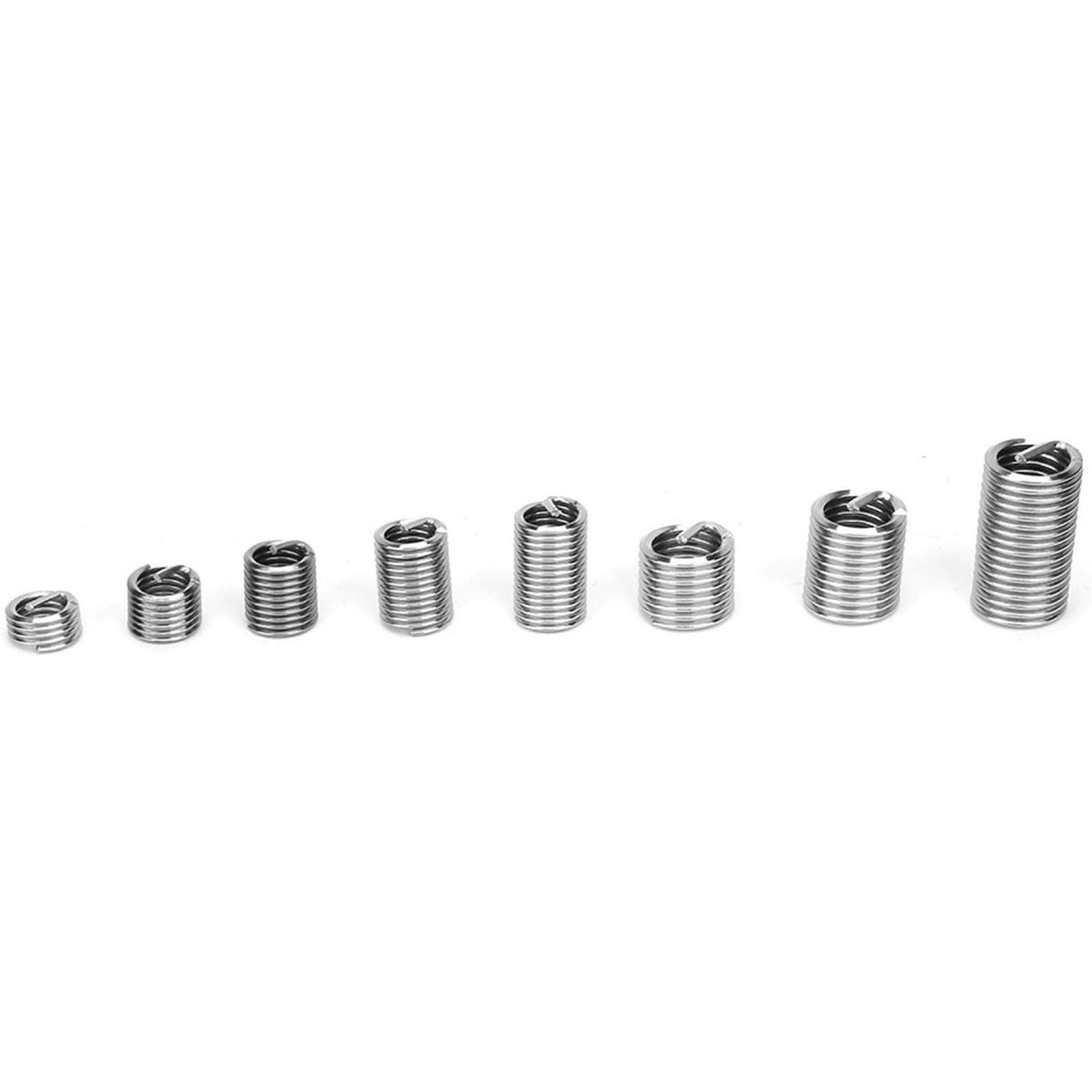 110Pcs Wire Screw Sleeves Stainless Steel Thread Inserts Kit Thread Repair