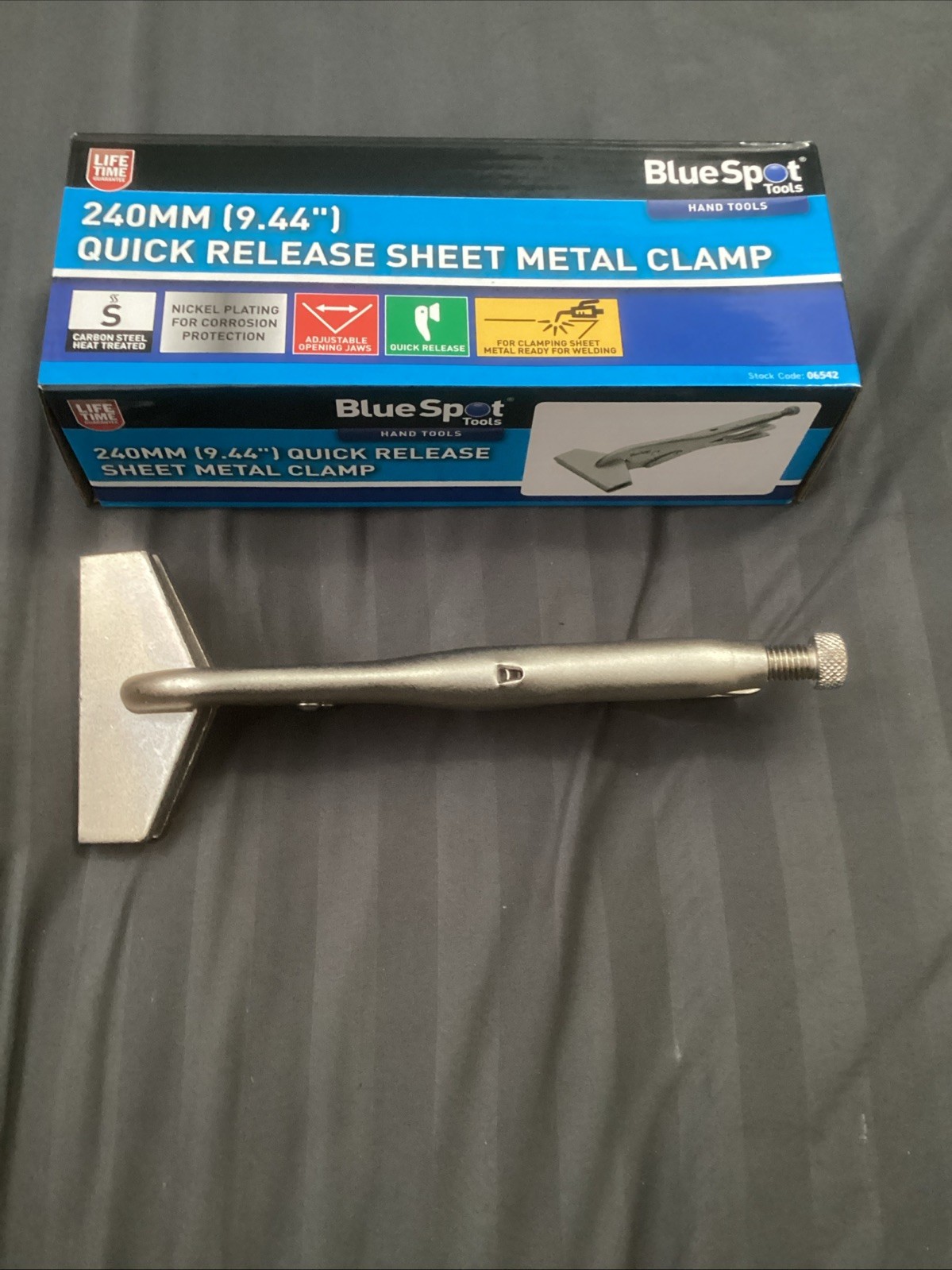 Blue Spot 240 Mm Quick Release Sheet Metal Clamp