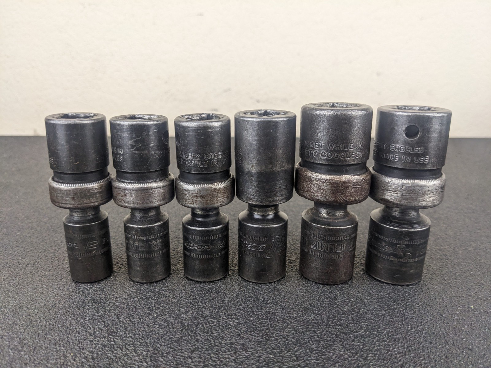 #bl432 Snap On Tools IPLM 1/2” Impact Swivel Socket Set 12,13,14,15,17,18mm