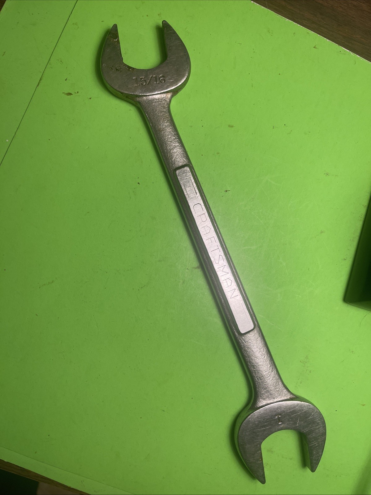 Craftsman 15/16” x 1” =V= Double Open End Combination Wrench USA Vintage