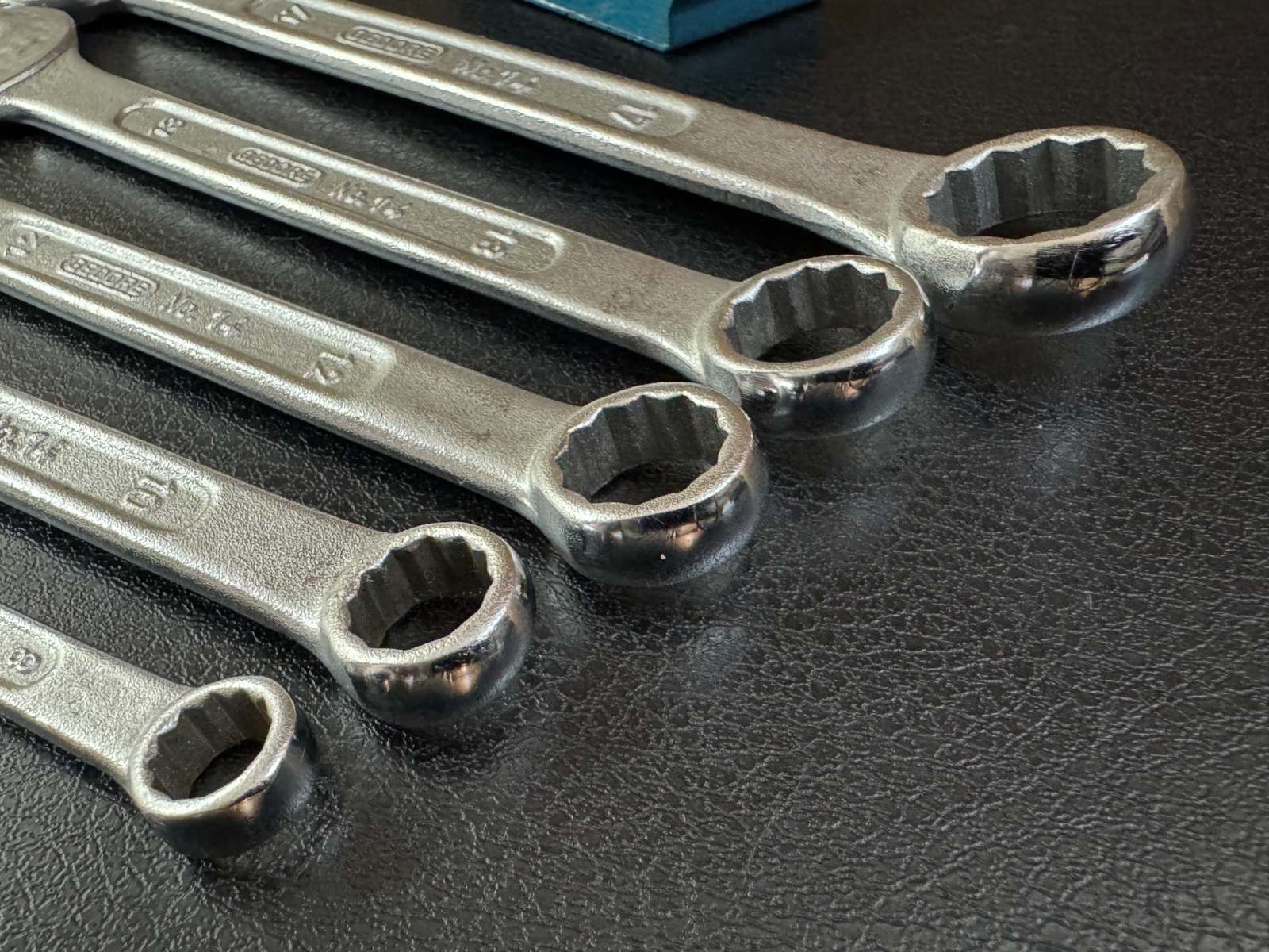 Gedore No. 14 Metric Combination Wrench Set 8 10 12 13 17mm Auto Kit w/ Tray