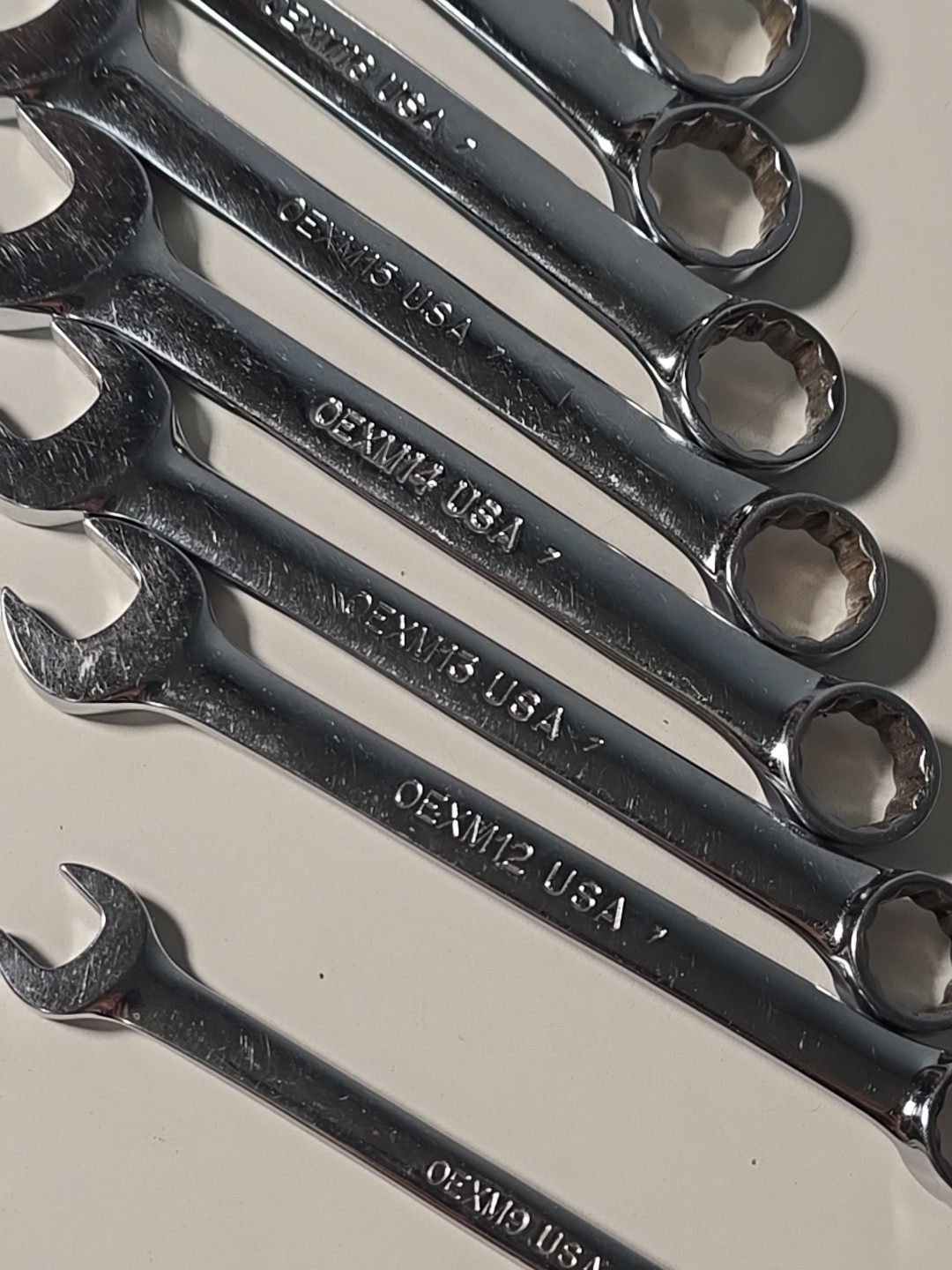 Snap On Metric Midget 9mm + 12mm – 19mm Combination Wrench Set 12pt OEX