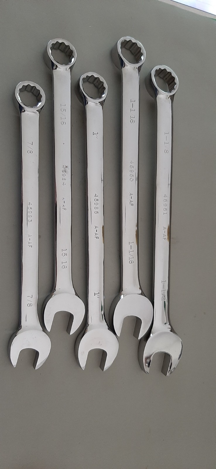 CRAFTSMAN COMBINATION LONG PATTERN POLISHED 12PT SAE WRENCH SET 7/8 to 1-1/8