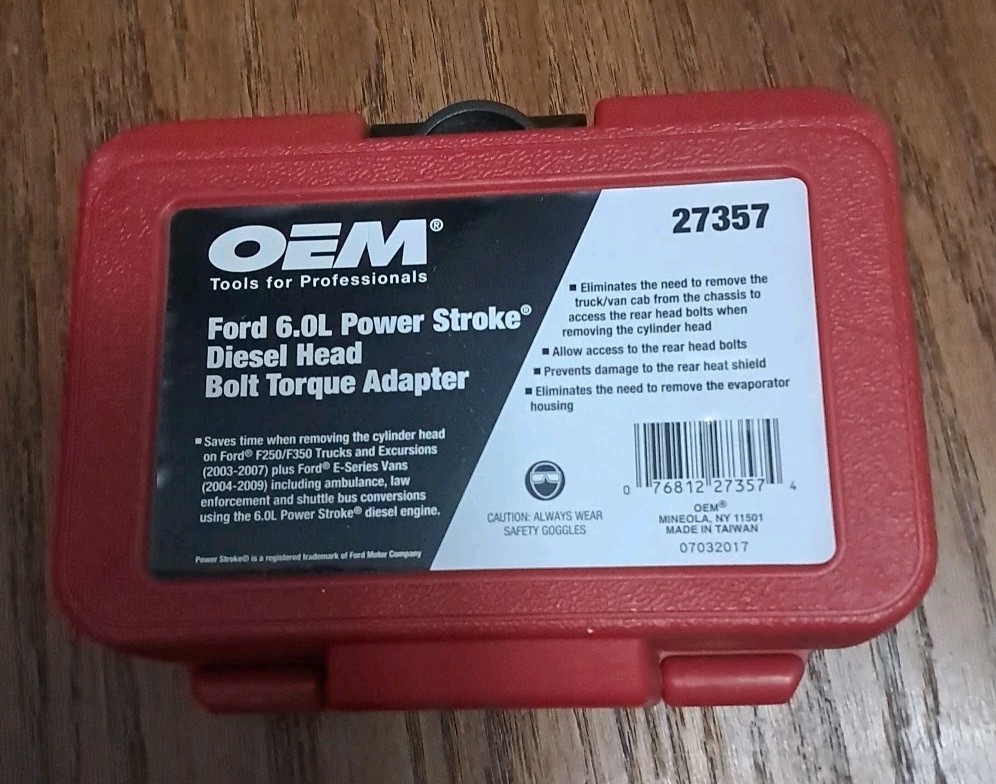 OEM Head Bolt Torque Adapter 27357 for Ford 6.0L Power Stroke Diesel FREE SHIP!!