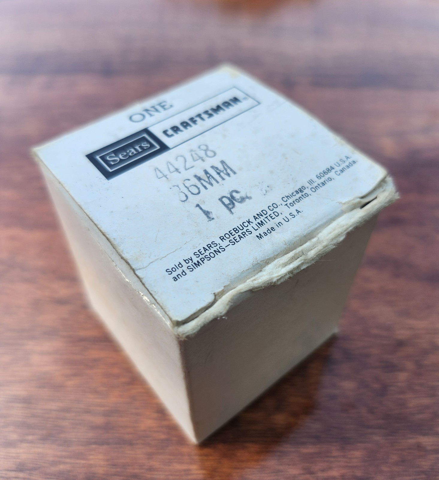 Craftsman 36mm Metric Top Knurl 1/2″ Drive 12 Point USA -V- Series NOS with Box
