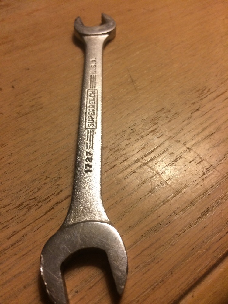 Williams Superrench Tool USA Vintage Open Double End 9/16-5/8 Standard Wrench 🚢