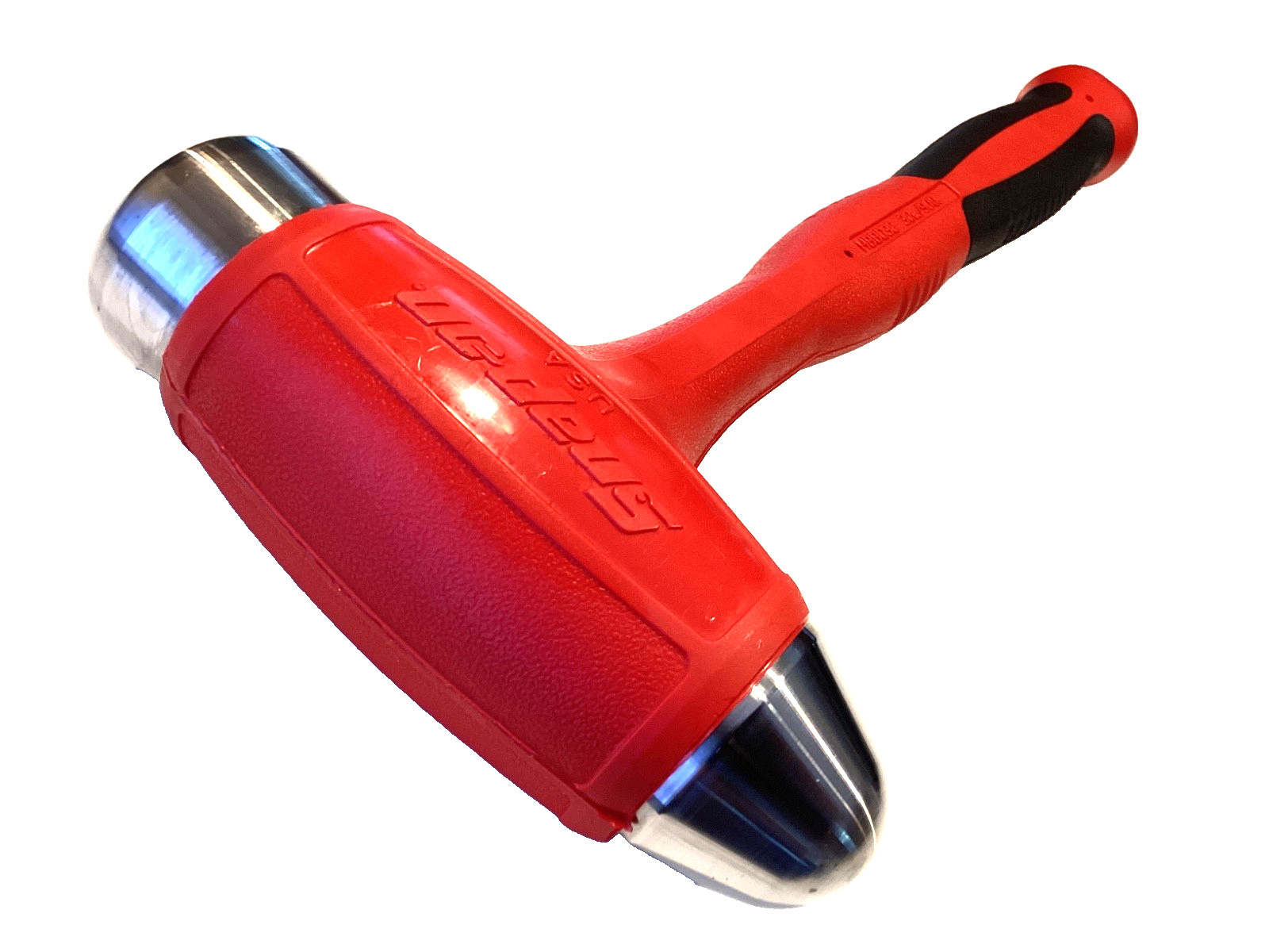 Snap On Tools USA NEW 32 Ounce RED Soft Grip Dead Blow Ball Peen Hammer HBBD32